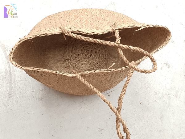 Basket Of Natural Seagrass Folds